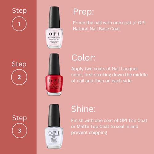 Bundle of OPI Nail Lacquer, Mi Casa Es Blue Casa + OPI Nail Lacquer, Red Hot Rio, Buffalo, 0.5 fl oz