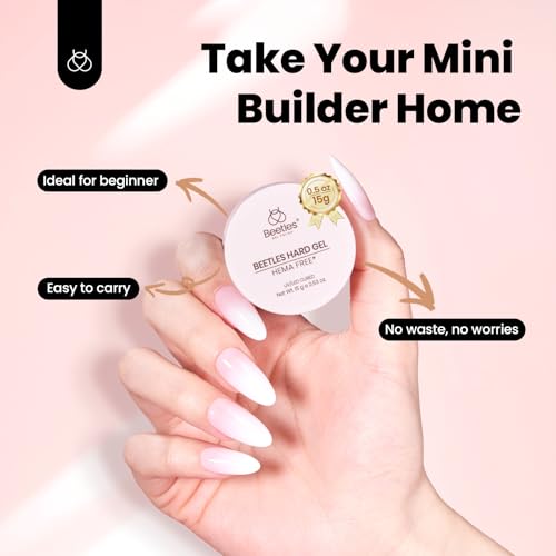 Beetles Pink Builder Gel for Nails 0.53 oz HEMA-Free 9-in-1 Sculpting Gel