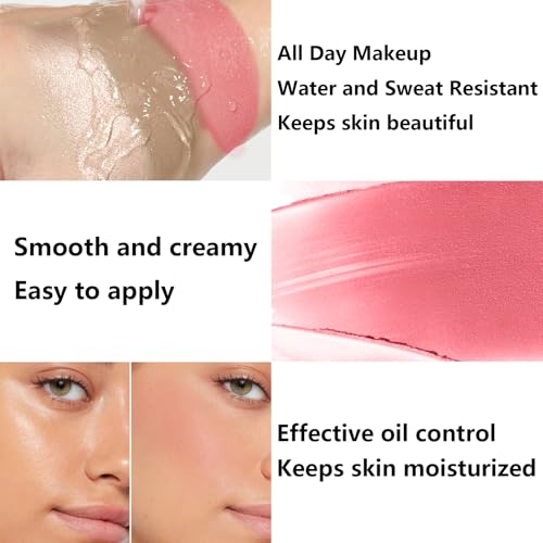 Cream Contour Kit with Highlighter, Blush & Bronzer Pencil Sticks - Waterproof, Matte & Dewy Finish