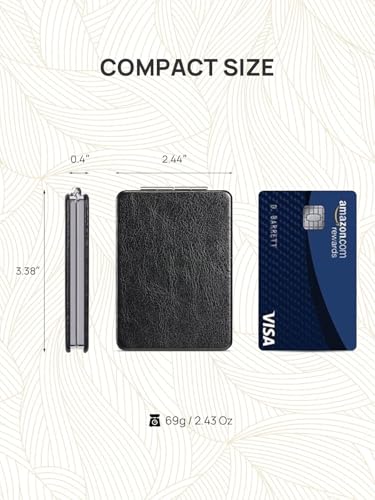 OMIRO Compact Pocket Mirror with 1x/3x Magnification - 2.8 Inch Travel Mirror
