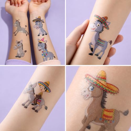 100 PCS Farm Animal Temporary Tattoos for Kids