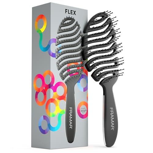 FRAMAR Vented Hair Brush for Women - Detangler & Blow Dry Styling Tool