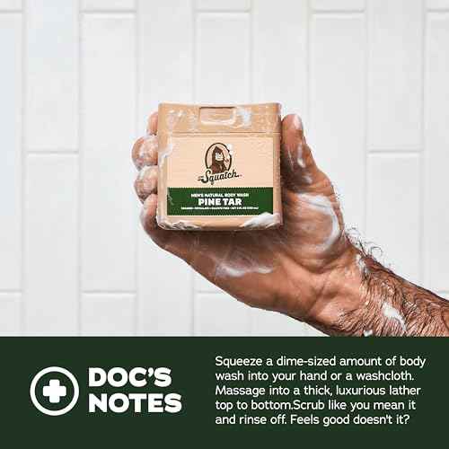 Dr. Squatch NEW Body Wash for Men with Nourishing, Natural Ingredients | No Paraben, Phthalate, Sulfate | All Day Moisturization | Fresh Falls, Coconut Castaway & Pine Tar (8 oz, 3-Pack)