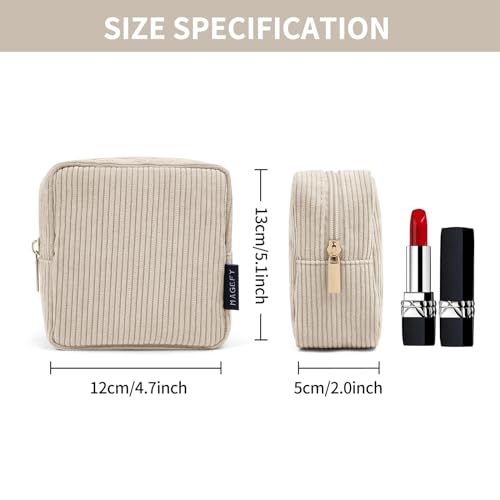 Small Makeup Bag Corduroy Mini Cosmetic Pouch