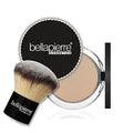 bellapierre Compact Mineral Foundation SPF 15 with Kabuki Brush | Vegan & Cruelty Free | Hypoallergenic | Full Coverage - 10 Grams - Cinnamon