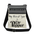 DR.P Letter Print Crossbody Bag with Adjustable Strap