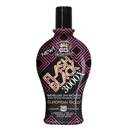 European Gold Flash Black 3000X Tanning Lotion - Ultra-Dark, 12 oz