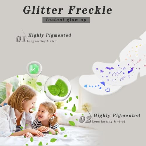 Holographic Gold Glitter Tattoos - Star Sparkles Face & Body