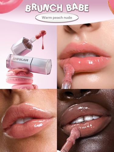 Sheglam Glass Lock Lip Gloss 012 Brunch Babe High Shine Moisturizing Lipstick