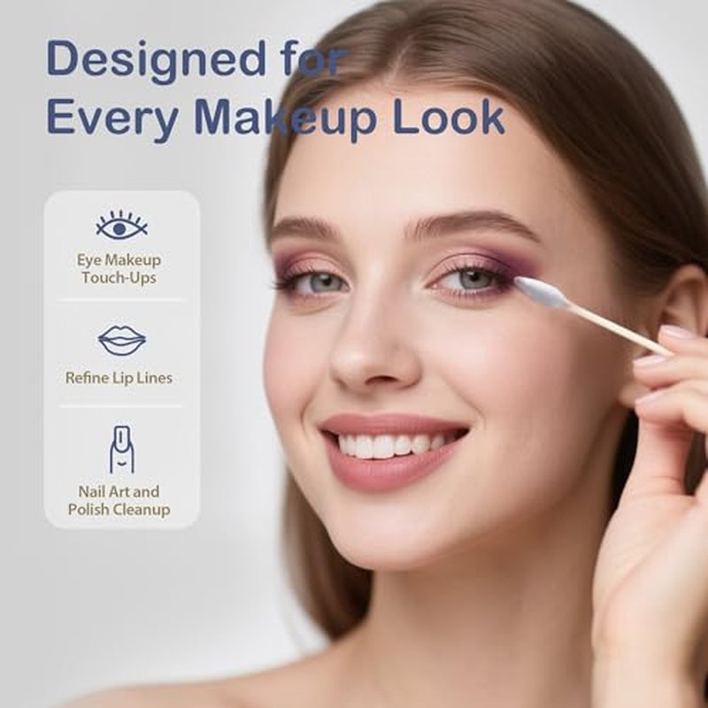 Biodegradable Cotton Swabs - Double-Tipped Bamboo & Cotton (1000 Ct)