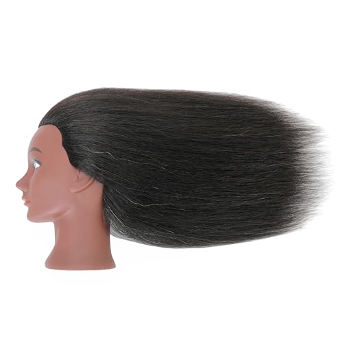 FUTAI 100% Human Hair Mannequin Head 22" with Stand