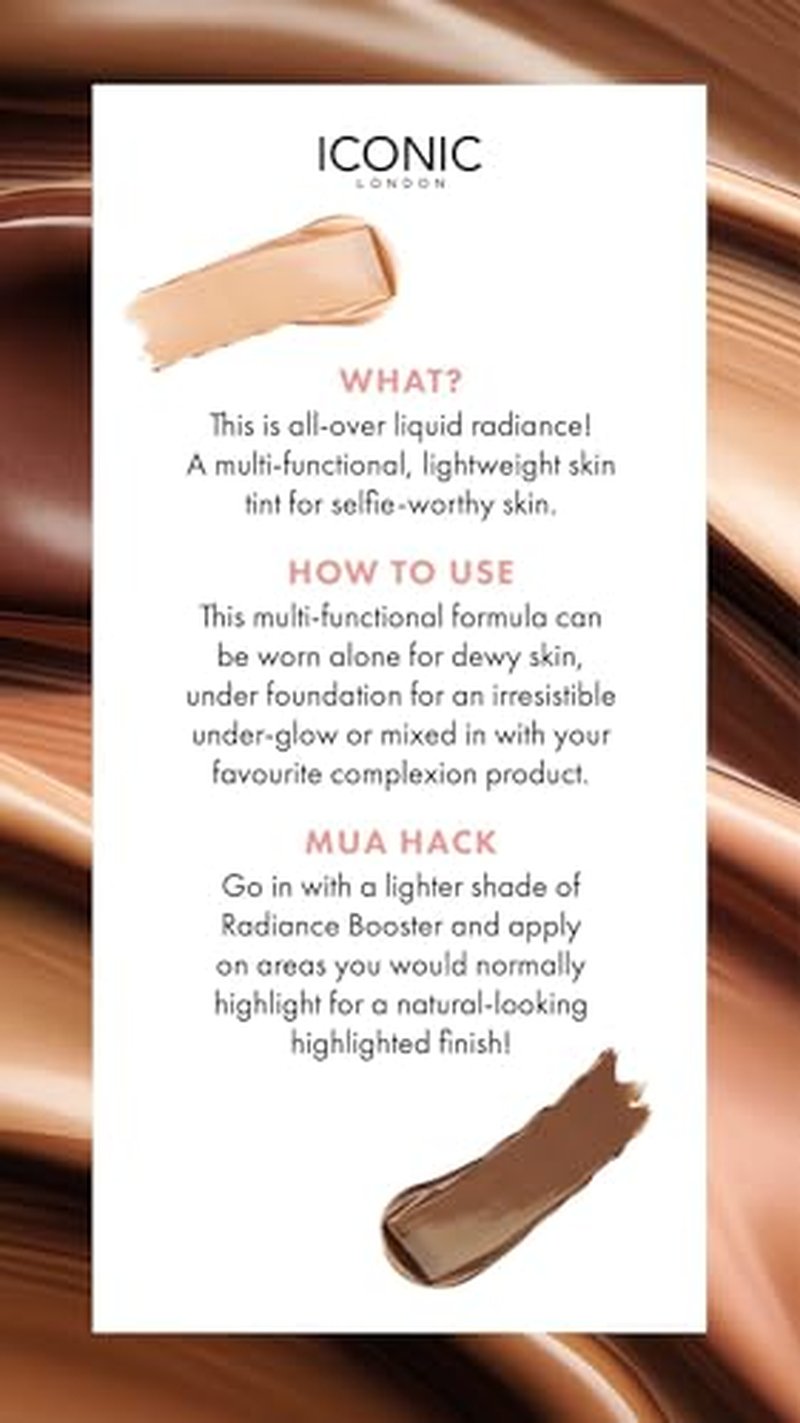 ICONIC LONDON Radiance Booster Tinted Moisturizer - Glowy Finish, 1.01 Fl Oz