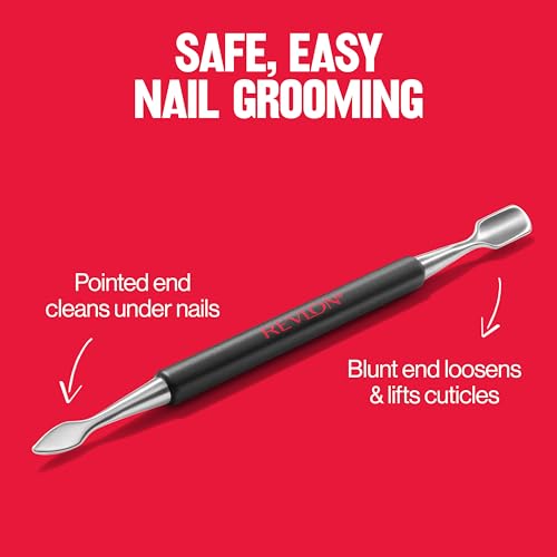Revlon Expert Dual-Ended Stainless Steel Nail Groomer & Cuticle Pusher