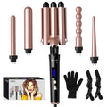 5-in-1 Curling Iron Set with Interchangeable Barrels & Glove