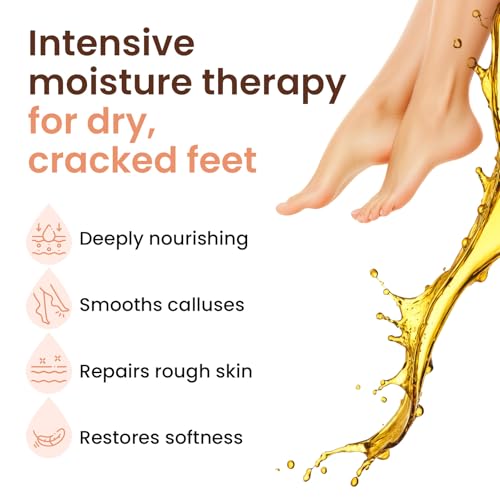 BLOOMORA Moisturizing Foot Mask Socks for Dry Cracked Feet, 6-Pack