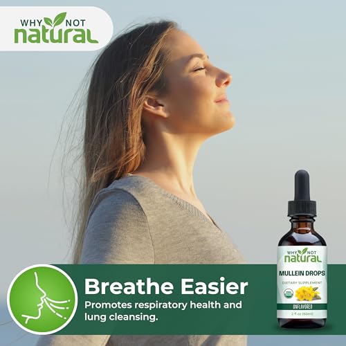 USDA Organic Mullein Leaf Extract for Lung Support & Respiratory Health