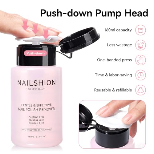 Non-Acetone Nail Polish Remover - Quick 5s Removal, Cherry Blossom Scent, 5.46 Fl Oz
