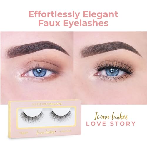 Icona Lashes False Eyelashes - Fluffy & Reusable Lash Strips