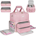 LEFOR·Z Nail Polish Organizer for 80 Bottles & Nail Lamp, Pink
