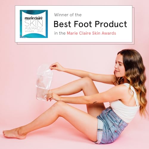 grace & stella Award-Winning Foot Peel Mask (2 Pairs, Lavender) - Foot Peeling Mask with Aloe Vera - Moisturizing Foot Mask for Dry Cracked Feet - Foot Exfoliator for Baby Soft Feet