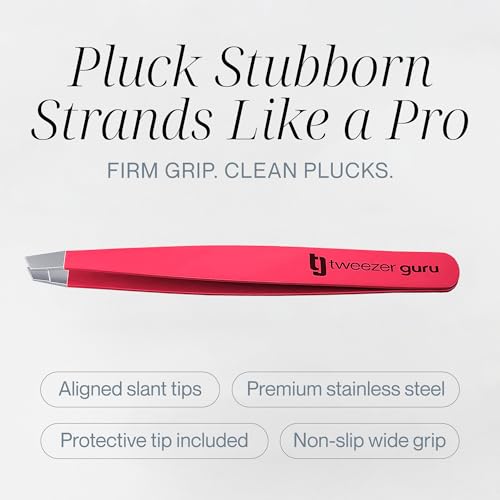 Precision Slant Tweezers for Women & Men – Stainless Steel