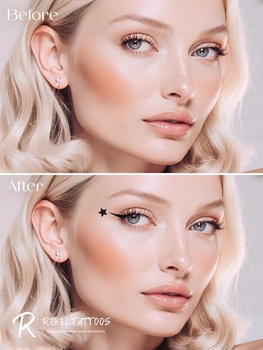 2-in-1 Eyeliner Stamp Star - Waterproof 24H Black Liquid