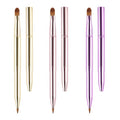 3-Pack Retractable Lip Brush with Lid – Travel Makeup Brush Set