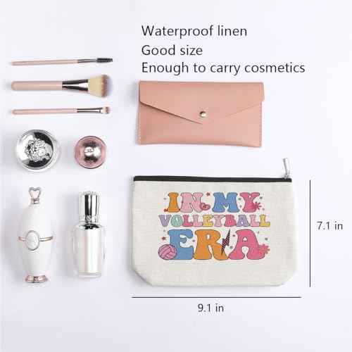 Volleyball Inspirational Gifts for Women In My Volleyball Era Makeup Bag Cosmetic Bag Volleyball Stuff Gifts for Teen Girls Volleyball Players Teams Birthday Gifts for Best Friend BFF Bestie Her