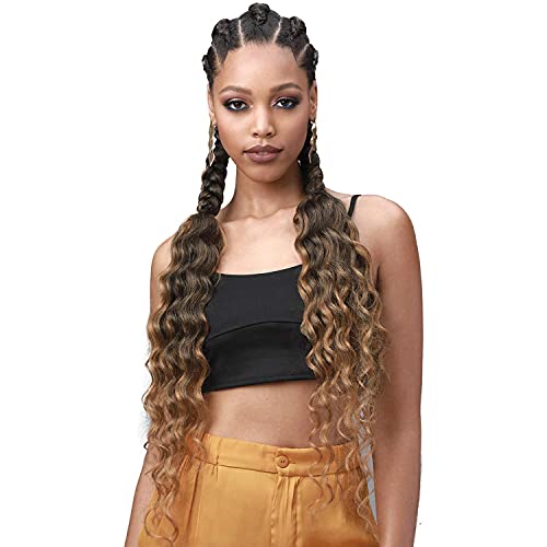 Multi Pack Deals Bobbi Boss Synthetic Hair Braids Pre-Feathered 3X King Tips Ocean Wave 28" (3-Pack, 4)