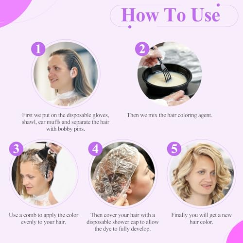 19-Piece Hair Dye Kit with Brushes, Bowl & Accessories