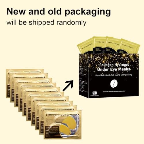 Adofect 24K Gold Collagen Eye Mask Patches - 30 Pairs