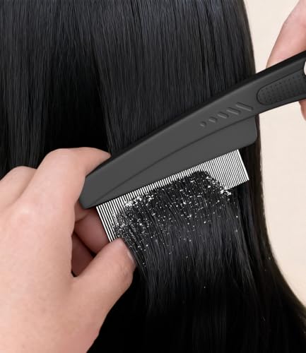 Dandruff Comb Set 2PC Stainless Steel Scalp Detox Hair Care Tool
