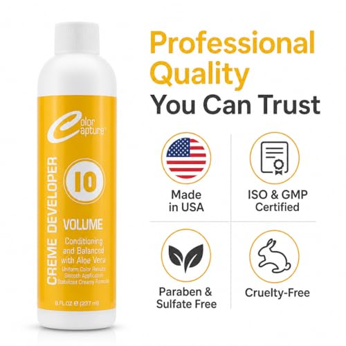 10 Volume Cream Hair Developer with Aloe Vera – No-Drip Formula