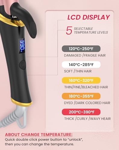 UKLISS Mini 3/4 Inch Curling Iron - Travel Size for Short Hair