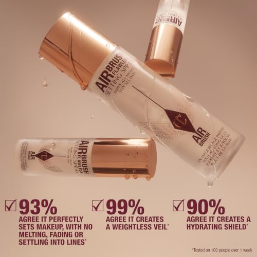 Charlotte Tilbury Airbrush Flawless Setting Spray 1.1oz Travel Size, Hydrating Makeup Fixer