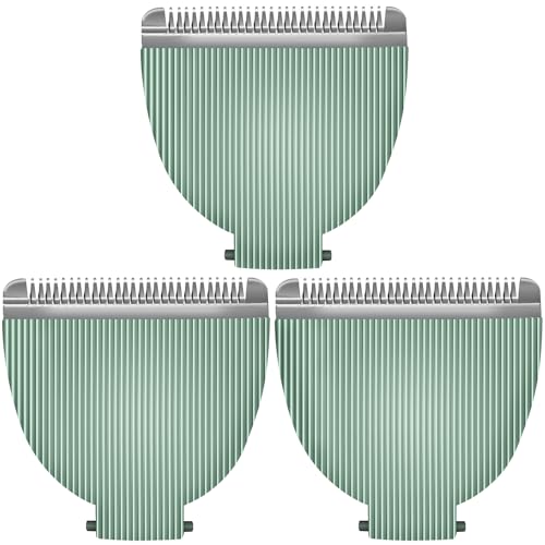 3Pcs Replacement Blades Compatible with Meridian Trimmer, Hygienic Ceramic Replacement Blades for Meridian Body Trimmer, Green