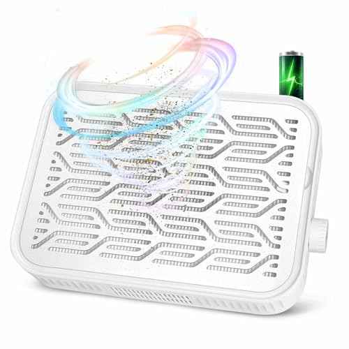 Nail Dust Collector, Rechargeable & Cordless Dust Collector for Nail Tech with Reusable HEPA Filter, Extractor Dust Suction Machine for Acrylic Nails Polishing at Nail Salon & Home Use