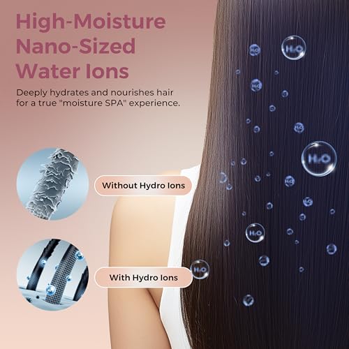 Lecomely Silver Hydro-Ion 4-in-1 High-Speed Hair Dryer with Styling Kit