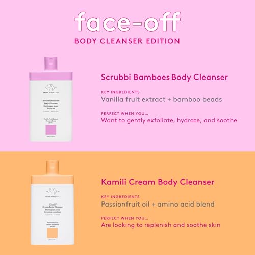 Drunk Elephant Scrubbi Bamboes Body Cleanser - 240 ml/8 fl oz - Sulfate-Free Body Scrub Wash - Clean Clinical Skincare - Cruelty-Free - Dermatologist Tested - Free of Essential Oils, Silicones, SLS