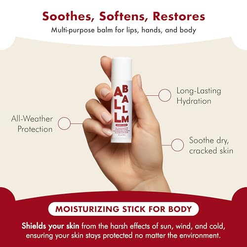 Zizia Cherry Giant Multi All Balm Stick ? Moisturizing and Hydrating Stick for Lips, Hands & Body ? with Shea Butter, Jojoba Oil, Aloe Vera, Calendula Beauty Moisturizer - Travel Essentials - 0.5 oz