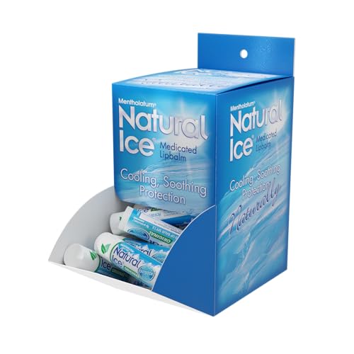Natural Ice Original Medicated Lip Balm, Hydrating Lip Care for Dry, Chapped Lips, Moisturizing Formula with SPF 15 Helps Prevent Sunburn, Protection for Smooth, Soft Lips (Pack of 48)