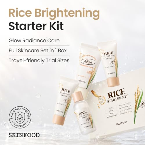 SKINFOOD Rice Starter Kit - 4 Step Korean Skincare Set