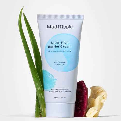 Mad Hippie Ultra-Rich Barrier Cream, Travel-Friendly ? Multi-Purpose Moisturizer with Hyaluronic Acid, Niacinamide & Vitamin C, Lotion for Extremely Dry Skin, Vegan & Cruelty-Free, 2 Oz