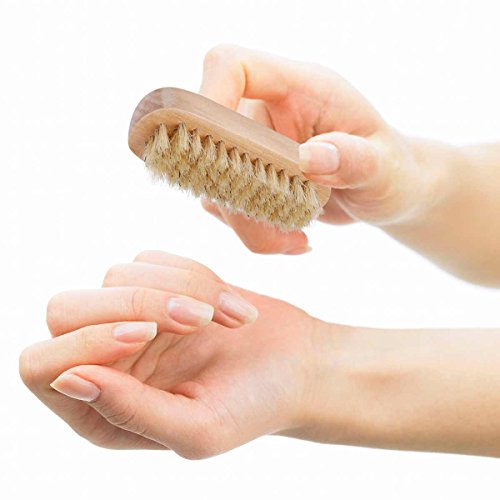 Double-Sided Wooden Nail Brush for Manicure & Pedicure - 4 Pack