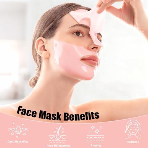 Collagen Face Mask- Hydrating Overnight Hydrogel Facial Mask Suitable for Women's Delicate Skin care, Minimizes Pores, and Firms Skin (28 grams) ¡¿ 4 pieces