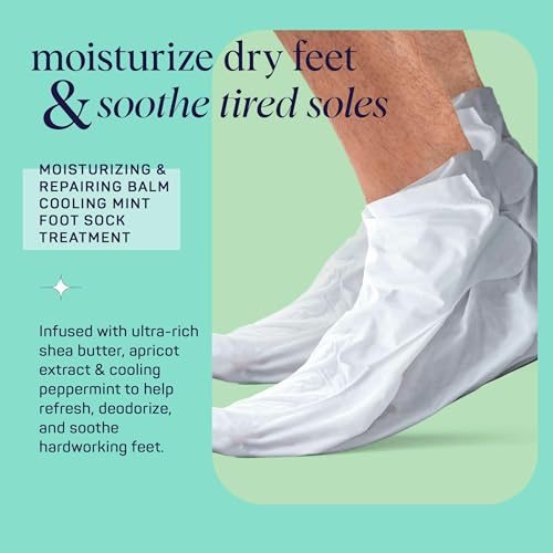 SpaLife Men's Cooling Mint Hand Moisturizing Gloves for Dry Skin (6 Pairs)