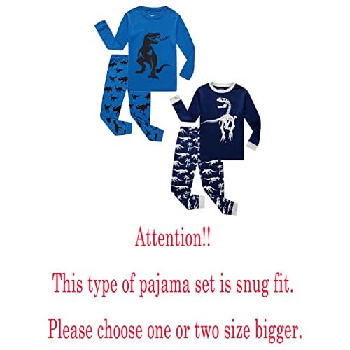 Family Feeling Striped Boys Girls 2 Piece Christmas Pajamas Set 100% Cotton Pjs