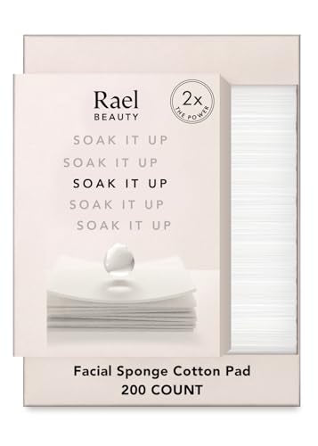 Rael Cotton Pads 200ct - Lint-Free Facial Makeup Remover