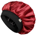 YANIBEST Satin Sleep Cap for Men & Women, Moisture Retention, Wine Red