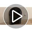 Arched Bathroom Mirror for Wall, 36" x 24" Metal Frame Vanity Mirror,